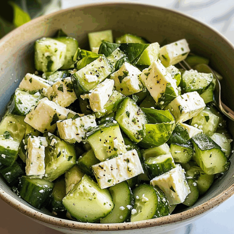 Refreshingly Flavorful Cucumber Feta Salad