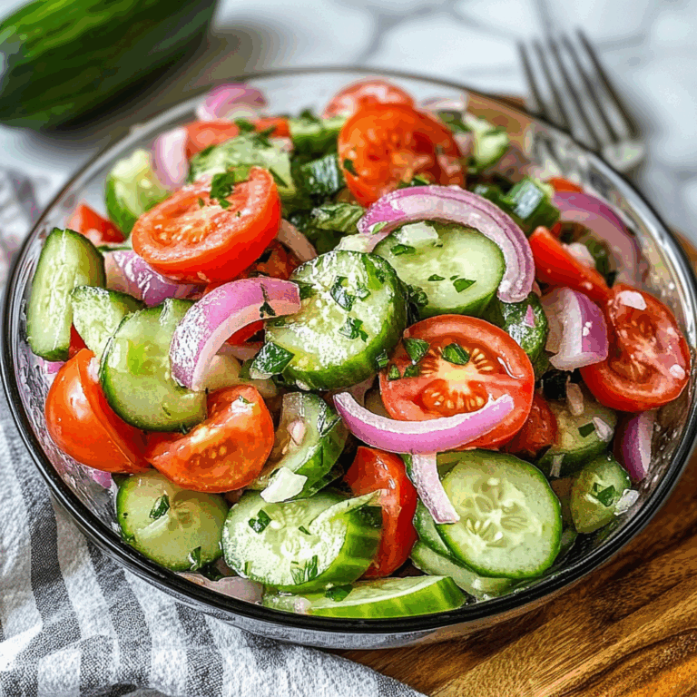 Cucumber, Tomato and Onion Salad: A Fresh and Flavorful Delight