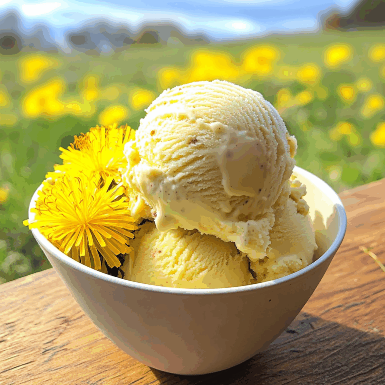 Dandelion and Honey Ice Cream: A Delightful Frozen Treat