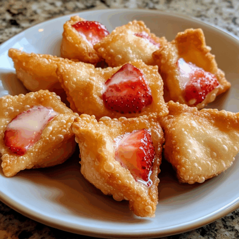 Deep-Fried Strawberry Cheesecake Wonton Bites