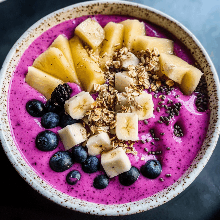 Vibrant Dragon Fruit Smoothie Bowl