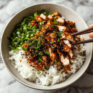 Easy Asian Chicken Rice Bowl