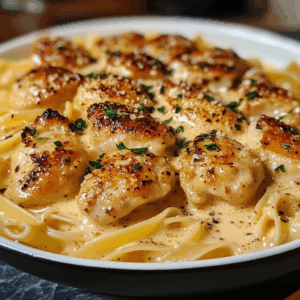 Garlic Butter Chicken with Savory Creamy Parmesan Pasta