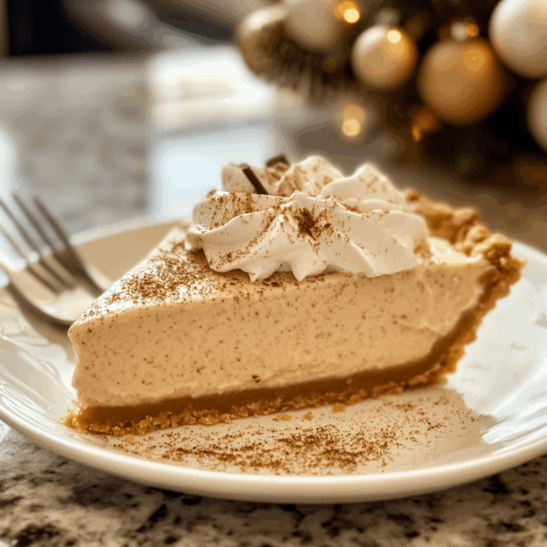 No-Bake Eggnog Pie: Creamy Holiday Indulgence