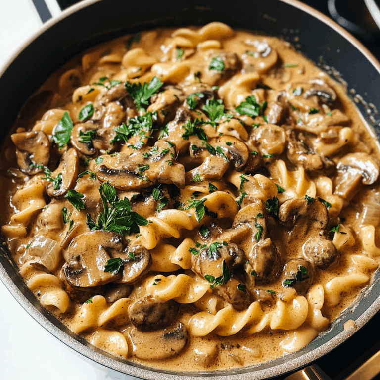 One Pot Mushroom Stroganoff