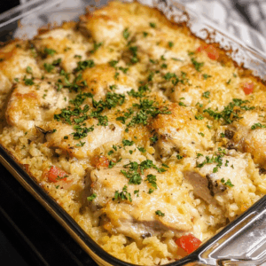 Oven Baked Chicken and Rice Casserole