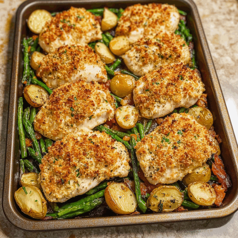 Parmesan Crusted Chicken Sheet Pan Dinner