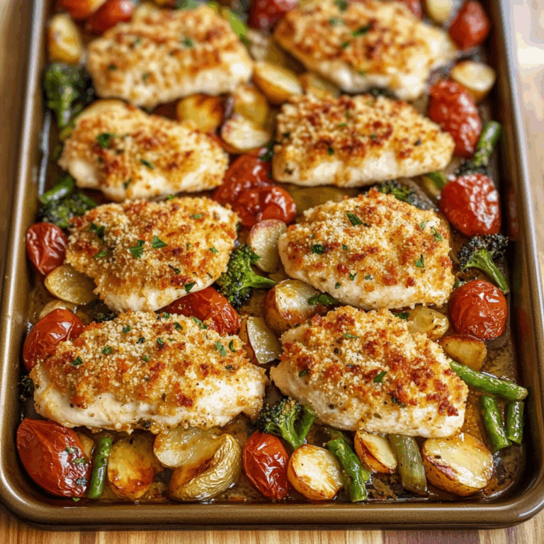 Parmesan Crusted Chicken Sheet Pan
