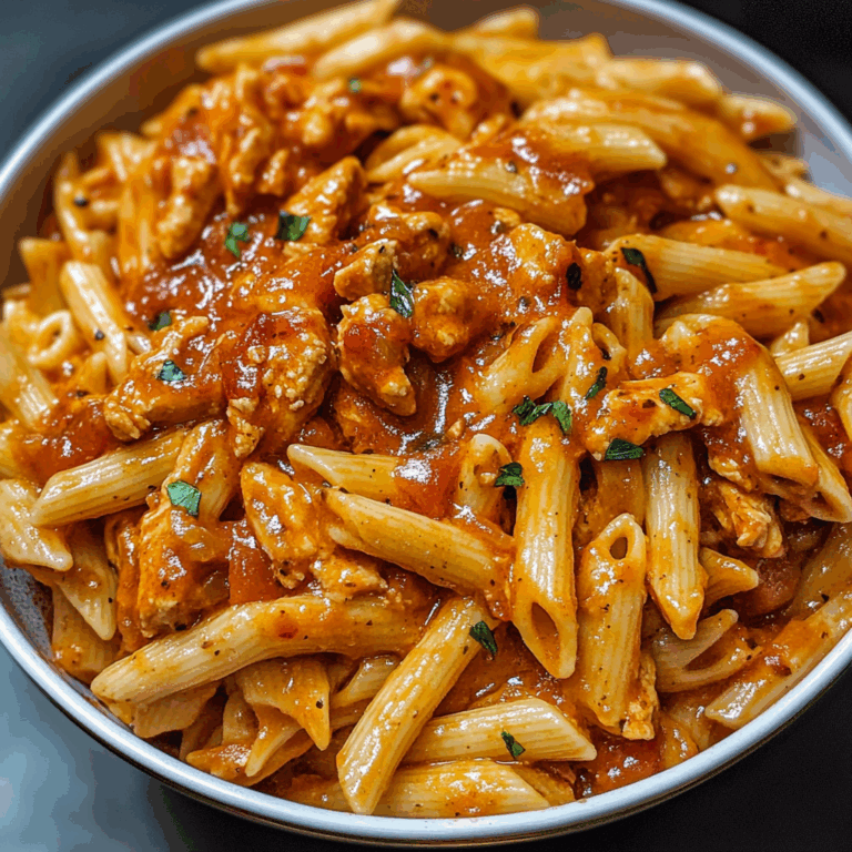 Creamy Pasta and Tender Chicken in a Delectable Sauce