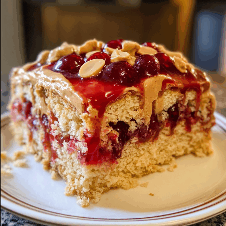 Peanut Butter and Jelly Poke Cake: A Childhood Classic Reinvented