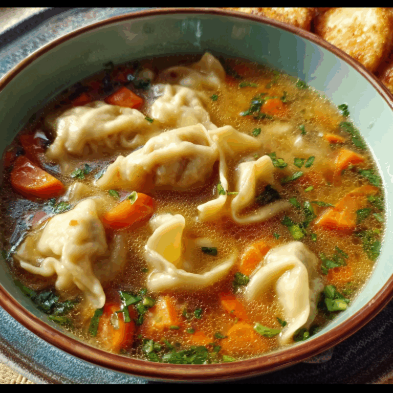 Delightful Dumplings Soup with Carrots