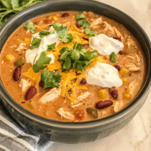 Easy Crock Pot Cream Cheese Chicken Chili