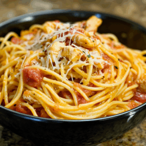 Easy Crockpot Chicken Spaghetti