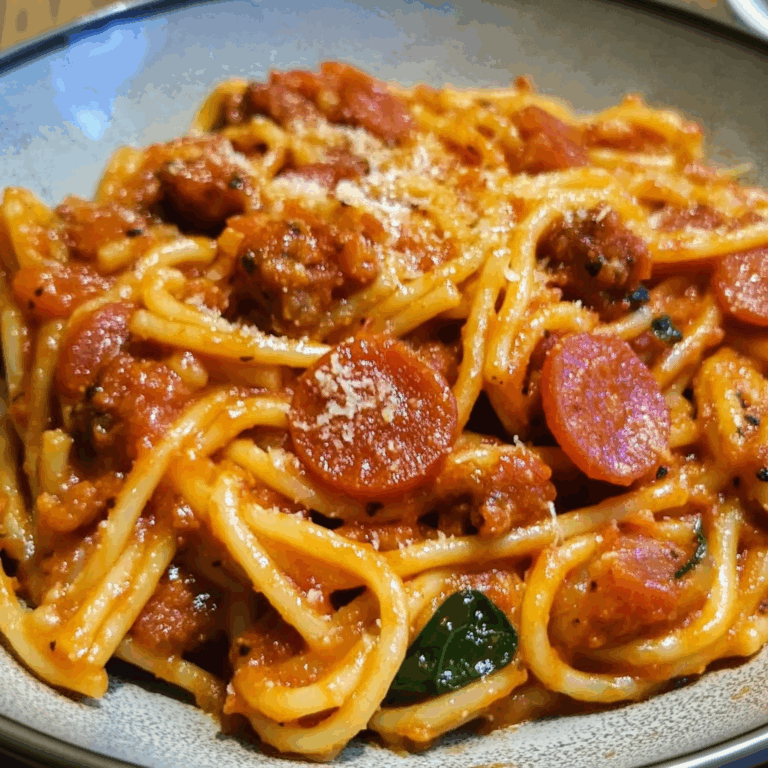 Savory Pasta with Pepperoni: A Delightful Italian-Inspired Dish
