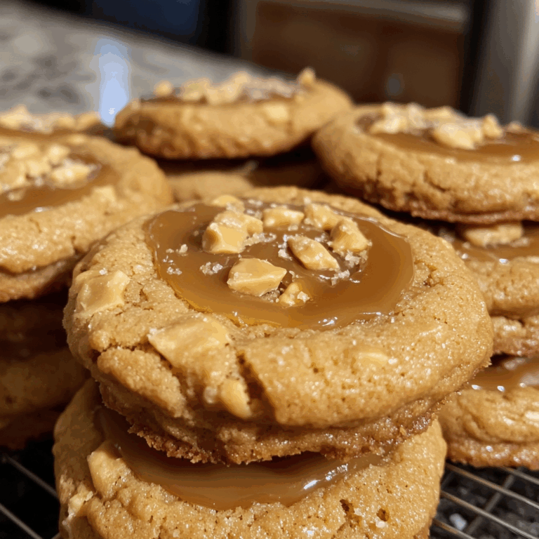 Peanut Butter Caramel Crunch Cookies