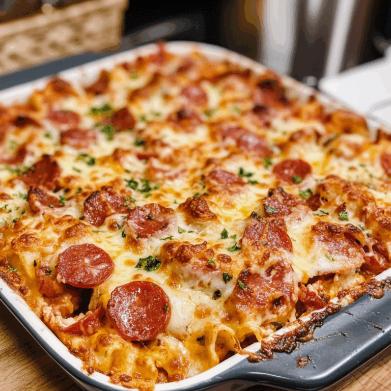 Irresistible Pizza Casserole with Kielbasa